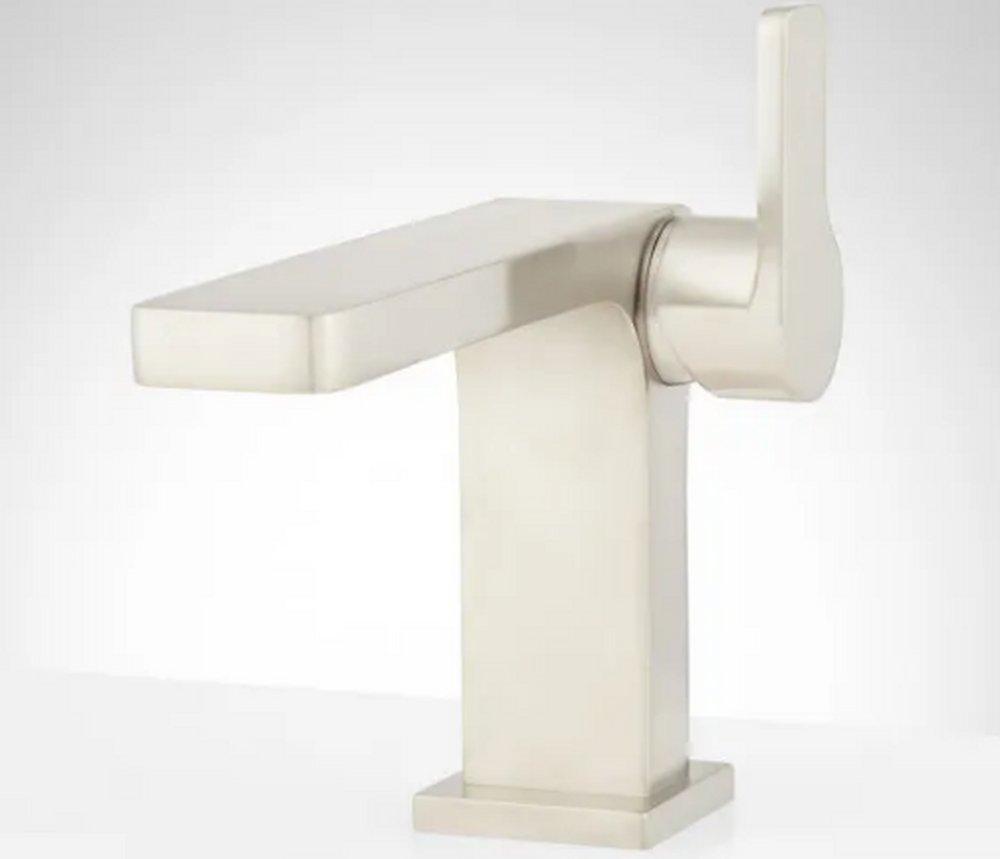 Signature Hardware Brushed Nickel Single Handle Bathroom Sink Faucet 