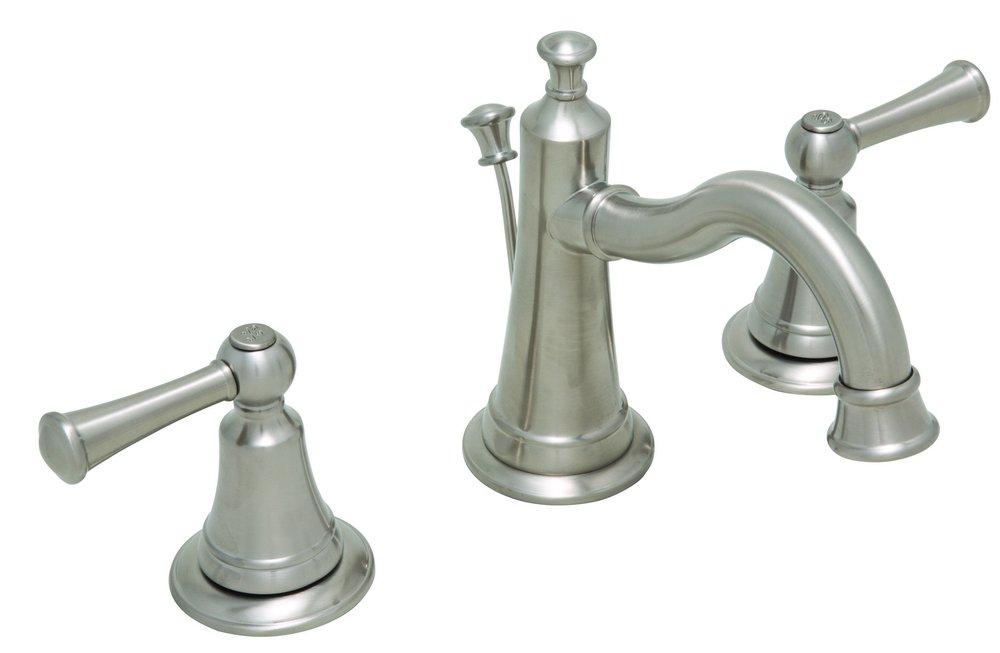 Two Handle Widespread Bathroom Sink Faucet in Brushed Nickel 