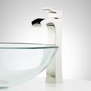 Single Handle Monoblock Bathroom Sink Faucet in Polished Nickel