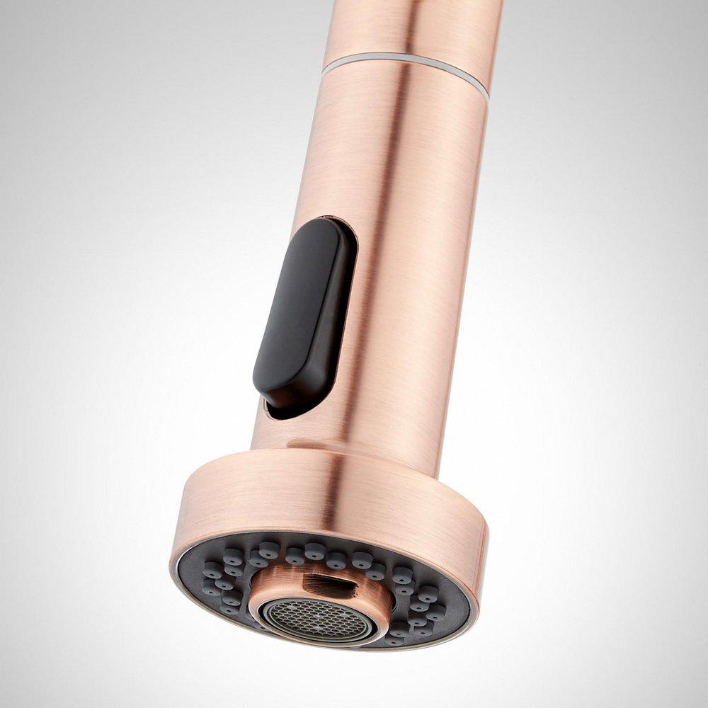 Signature Hardware Antique Copper Pull Down Kitchen Faucet 