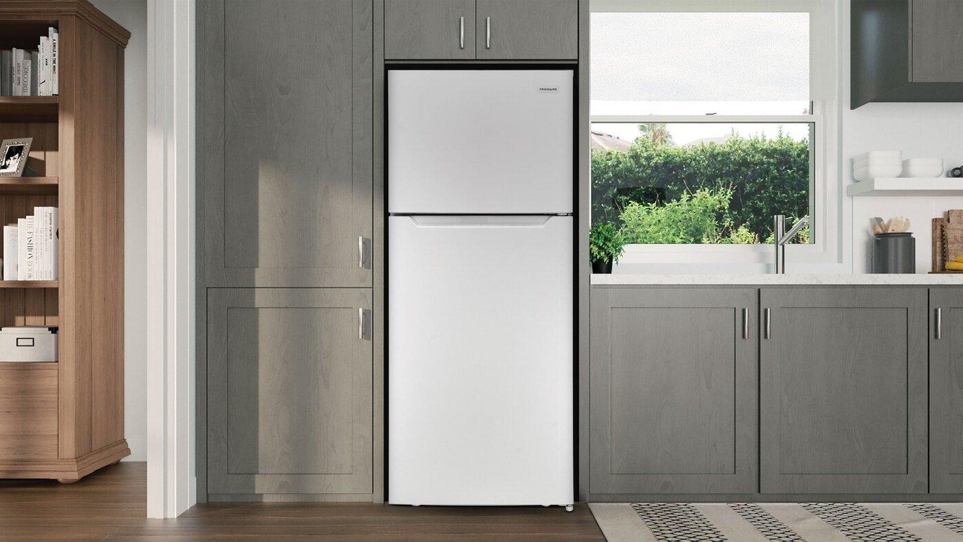 Frigidaire White 17.6 cu. ft. Freezer on Top, Full and Side-By-Side Refrigerator 