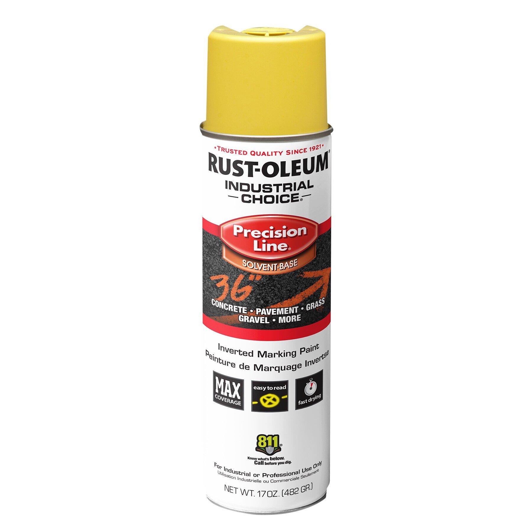 Rust-Oleum&reg; High Visibility Yellow Silver Inverted Solvent-Based Marking Spray Paint 