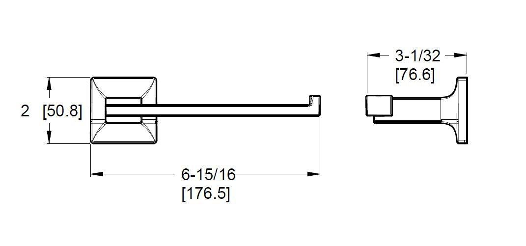 VERVE TOILET PAPER HOLDER IN SATIN CHROME 