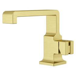 Single Handle Monoblock Bathroom Sink Faucet in Brushed Gold (Handle Sold Separately)