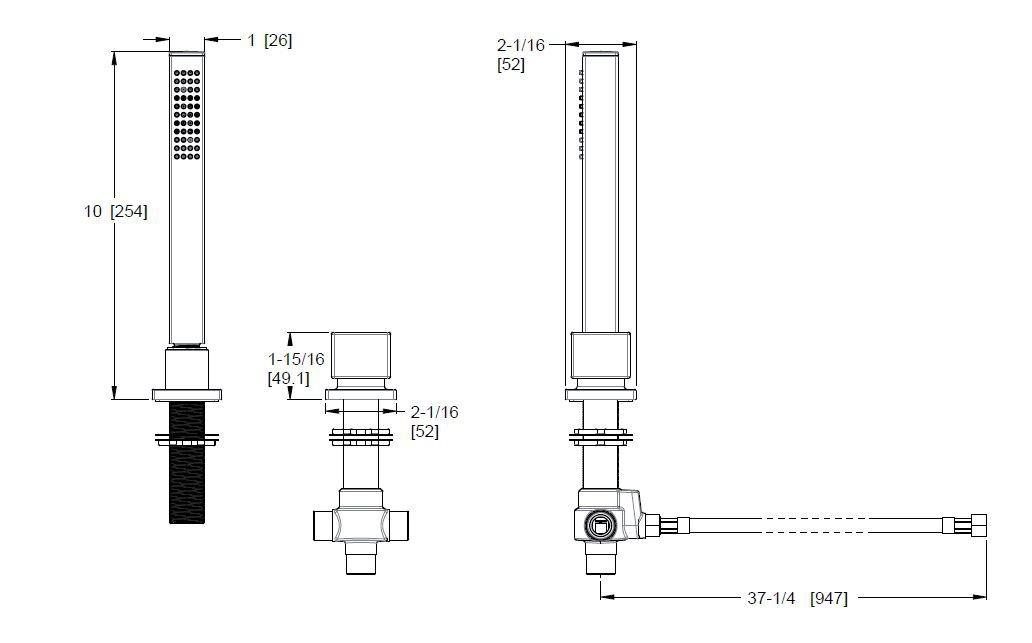 VERVE HANDSHOWER WITH DIVERTER IN MATTE BLACK 