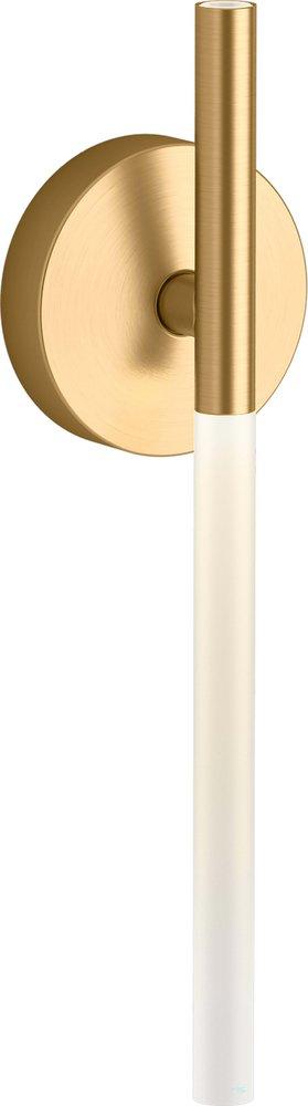 KOHLER Brushed Moderne Brass 10W 1-Light 18 in. Wall Sconce 