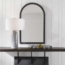 Uttermost Matte Black 1 x 24 in. Framed Mirror Arched in Matte Black 