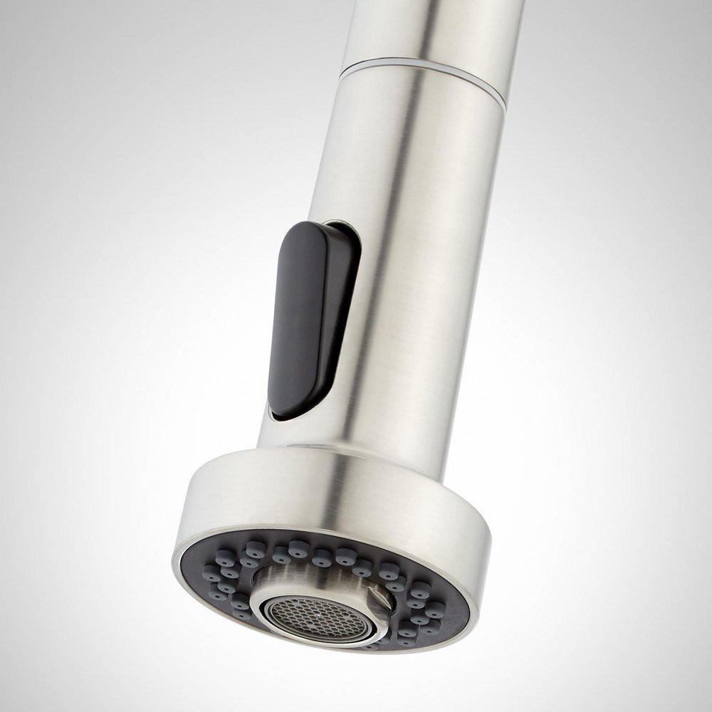 Signature Hardware Stainless Steel Single Handle Pull Down Touchless Kitchen Faucet 