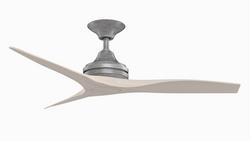 48in. Ceiling Fan with Light Kit in Galvanized / Natural Wood