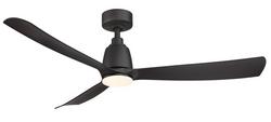 52 in. 3-Blade Indoor or Outdoor Ceiling Fan in Black