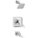 KOHLER Polished Chrome Single Handle Single Function Bathtub & Shower Faucet (Trim Only) 