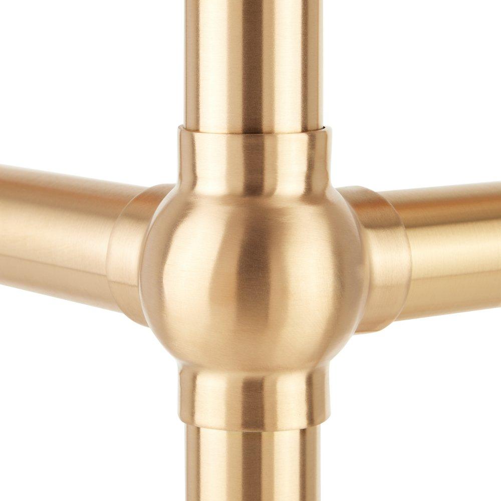 24 in. Single Hole Console Sink with Brushed Gold Legs 