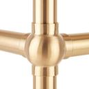 24 in. Single Hole Console Sink with Brushed Gold Legs 