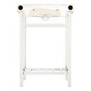 24 CONSOLE SINK WITH MODERN TOP 8 WIDESPREAD POLISHED STAINLESS STEEL 