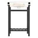 24 CONSOLE SINK WITH MODERN TOP SINGLE HOLE MATTE BLACK 