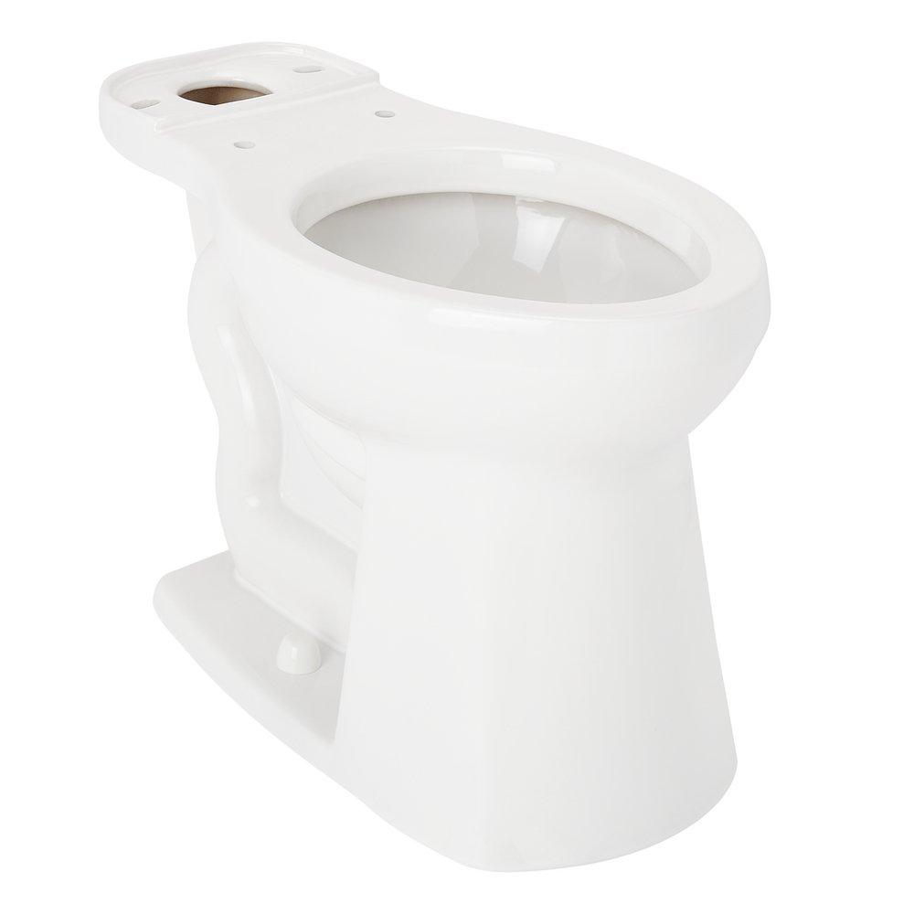 Signature Hardware White 1.28 gpf Elongated Floor Mount Bowl Toilet 