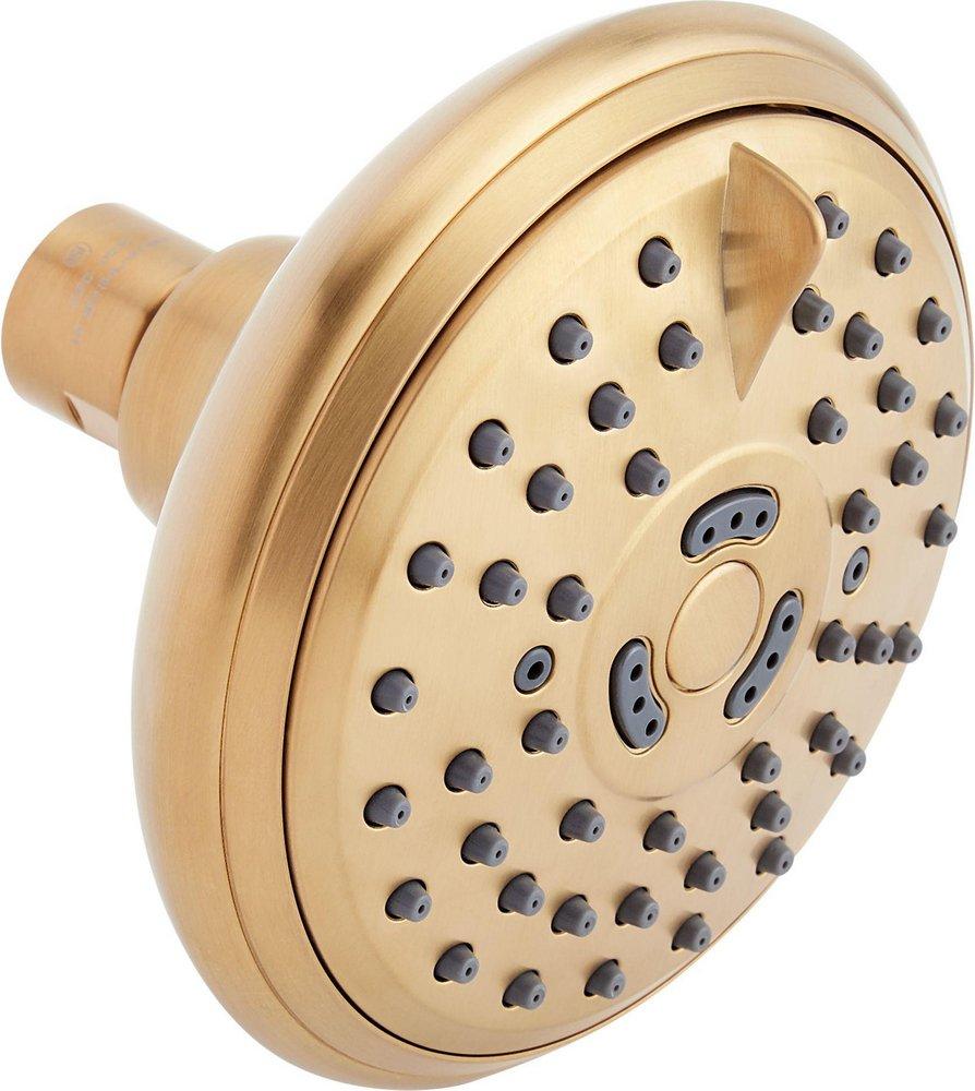Multi Function Showerhead in Brushed Gold 