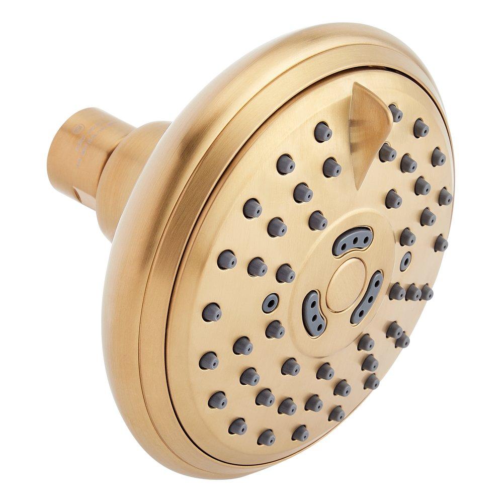 Signature Hardware Brushed Gold Multi Function Showerhead 