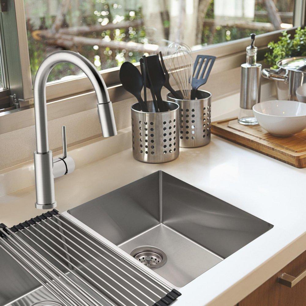 Design House 32 x 18 in. 2 Hole 2 Bowl Undermount Kitchen Sink 