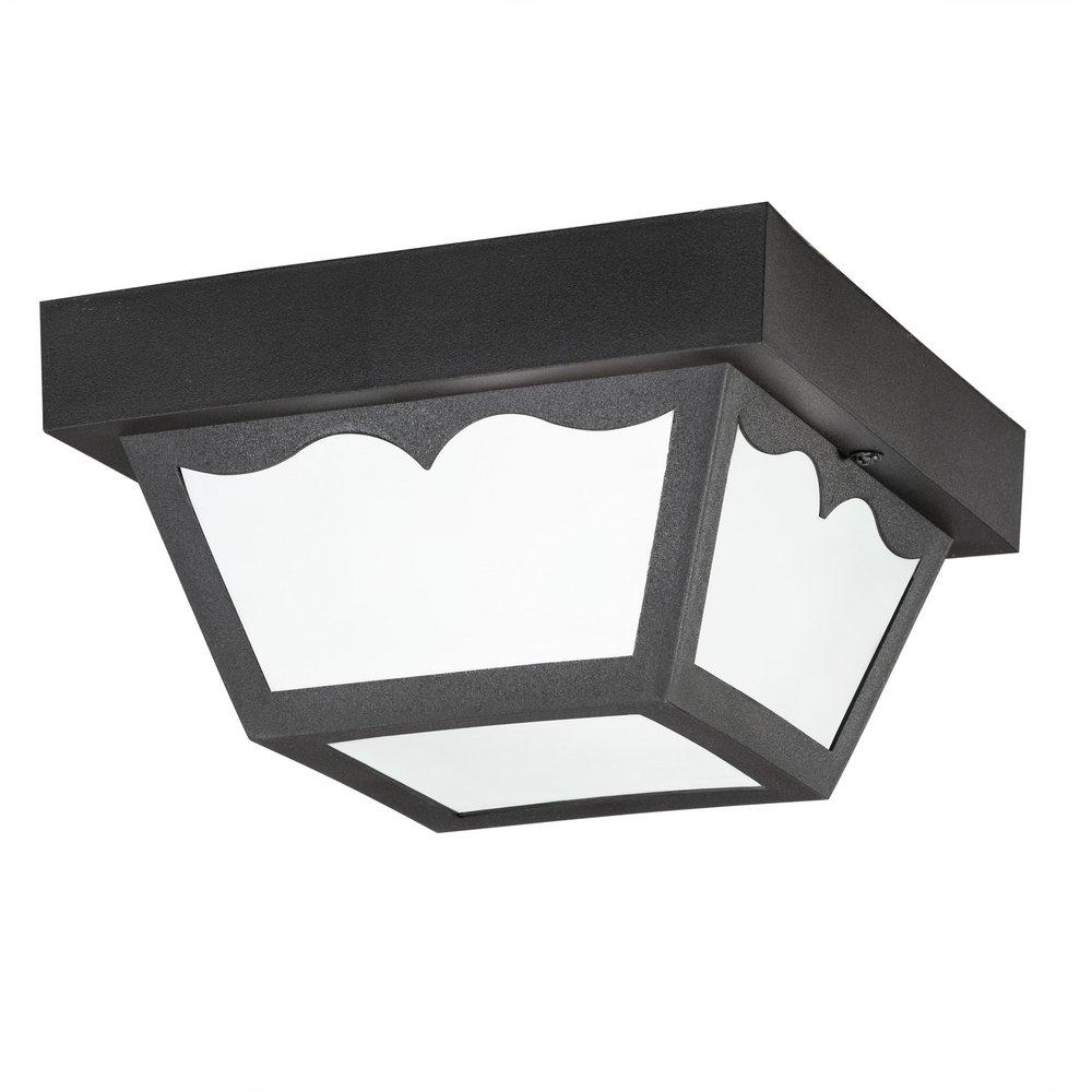 Kichler Lighting Black 5 in. 1-Light Outdoor Flushmount Fixture 