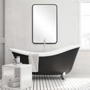 Uttermost Satin Black 1 in. Mirror Rectangular in Blacks 
