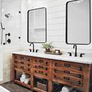 Uttermost Satin Black 1 in. Mirror Rectangular in Blacks 