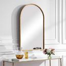 Uttermost Antique Gold Leaf 1 in. Framed Mirror Arched in Gold Tones 