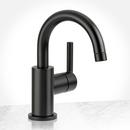 Single Handle Monoblock Bathroom Sink Faucet in Flat Black