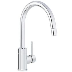 Single Handle Pull Down Kitchen Faucet in Polished Chrome
