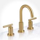 Two Handle Widespread Bathroom Sink Faucet in Brushed Gold 