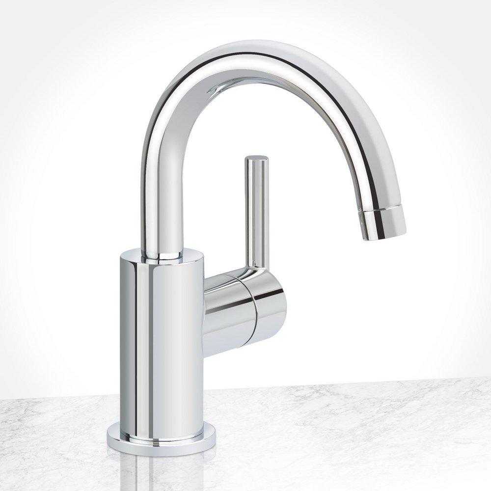 Single Handle Monoblock Bathroom Sink Faucet in Polished Chrome 