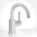 Single Handle Monoblock Bathroom Sink Faucet in Polished Chrome 