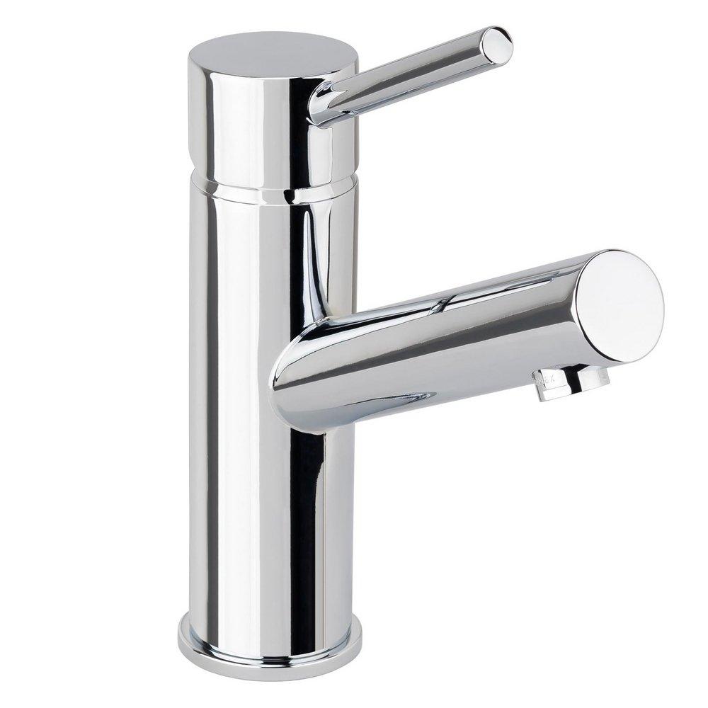 Single Handle Monoblock Bathroom Sink Faucet in Polished Chrome 