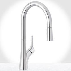 Single Handle Pull Down Kitchen Faucet in Chrome