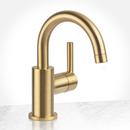 Single Handle Monoblock Bathroom Sink Faucet in Brushed Gold 
