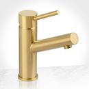 Single Handle Monoblock Bathroom Sink Faucet in Brushed Gold 