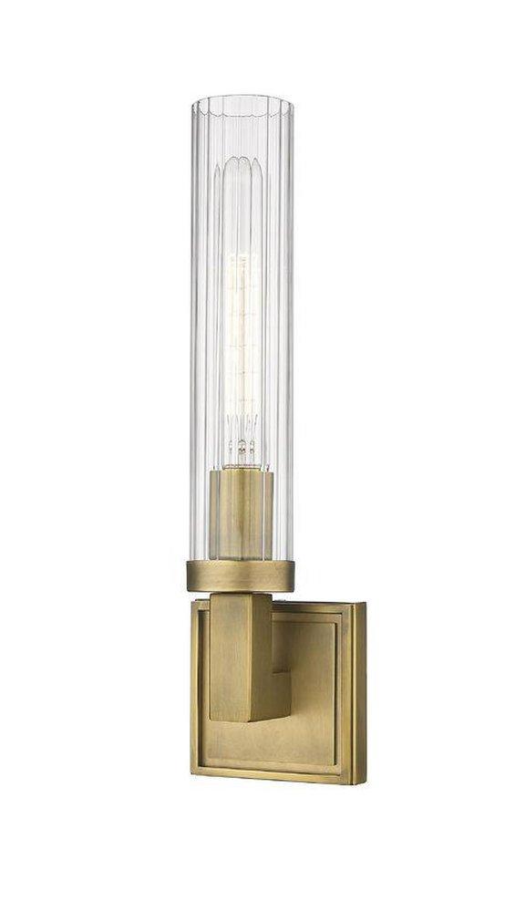 Z-Lite Rubbed Brass 60W 1-Light 16-3/4 in. Wall Sconce 