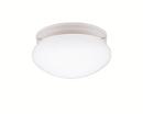 100W 1-Light Flushmount Ceiling Fixture with Glass in White