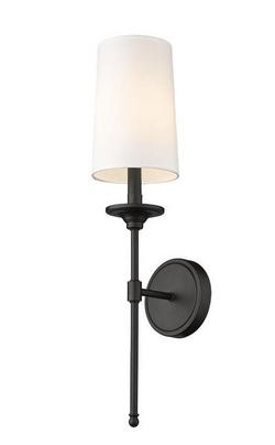 60W 1-Light 24 in. Wall Sconce in Matte Black