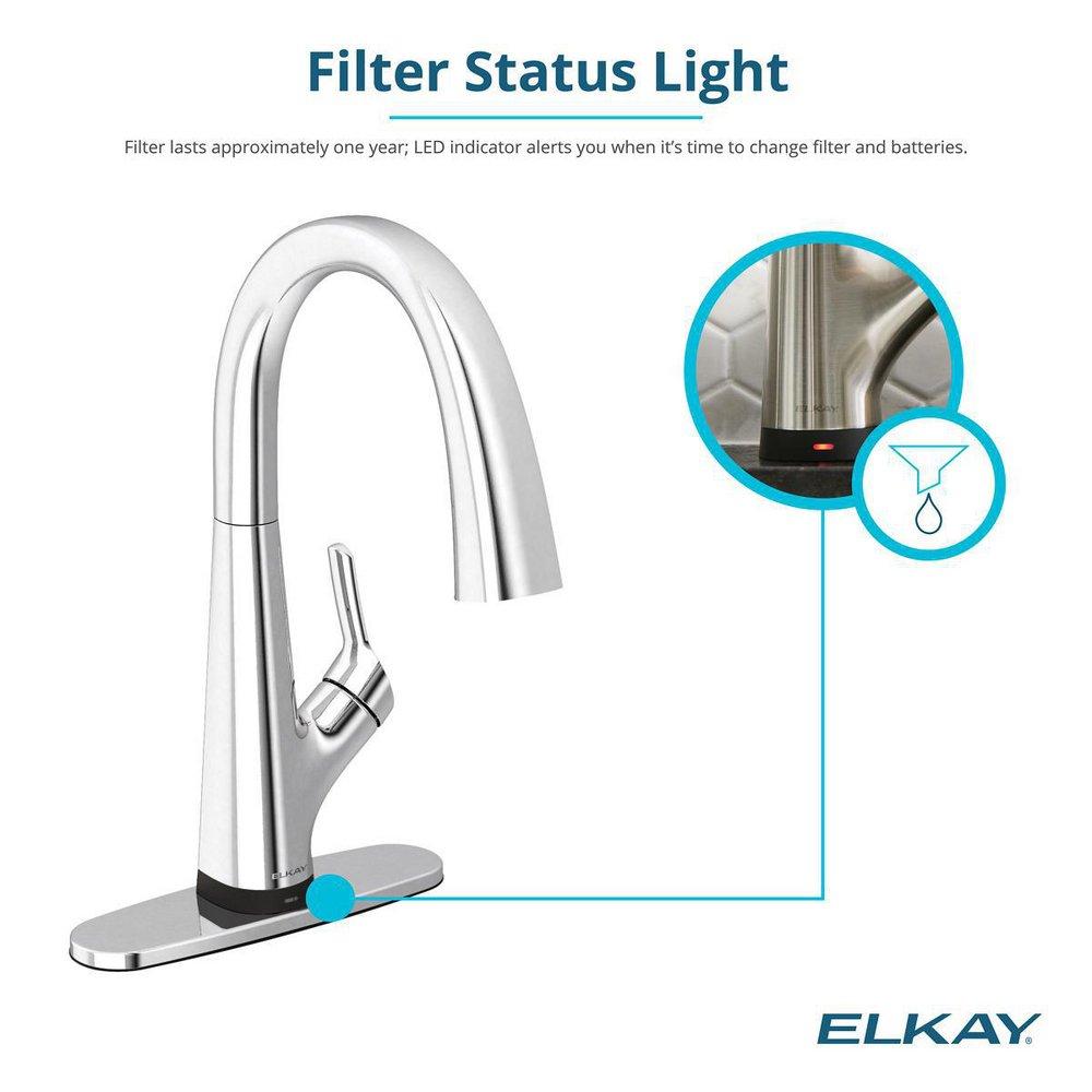 Elkay Chrome 33 x 22 in. 1 Hole Stainless Steel Dual Mount Kitchen Sink Kit 