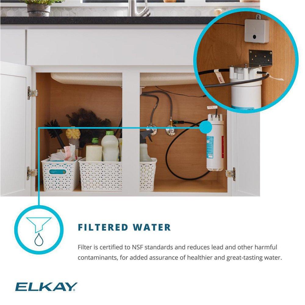 Elkay Chrome 33 x 22 in. 1 Hole Stainless Steel Dual Mount Kitchen Sink Kit 