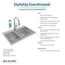 Elkay Chrome 33 x 22 in. 1 Hole Stainless Steel Dual Mount Kitchen Sink Kit 