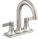 KOHLER Vibrant® Brushed Nickel Two Handle Centerset Bathroom Sink Faucet 