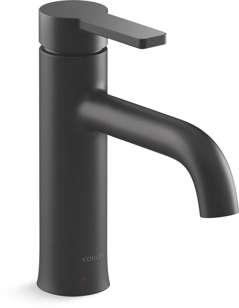 Single Handle Monoblock Bathroom Sink Faucet in Matte Black 