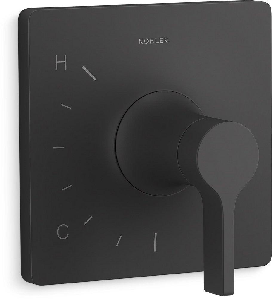 KOHLER Matte Black Single Handle Bathtub & Shower Faucet (Trim Only) 