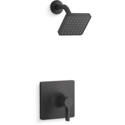 One Handle Single Function Shower Faucet in Matte Black (Trim Only)