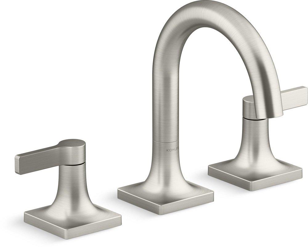 Two Handle Widespread Bathroom Sink Faucet in Vibrant Brushed Nickel 