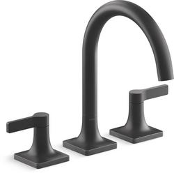 Two Handle Roman Tub Faucet in Matte Black (Trim Only)
