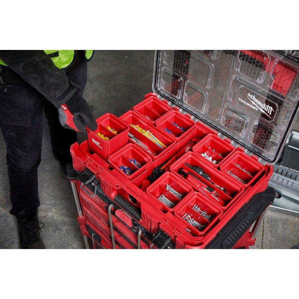 Milwaukee&reg; Red 4 x 7-3/10 in. Red and Black Bin (Pack of 2) 