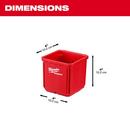 Milwaukee® Red 4 x 7-3/10 in. Red and Black Bin (Pack of 2) 